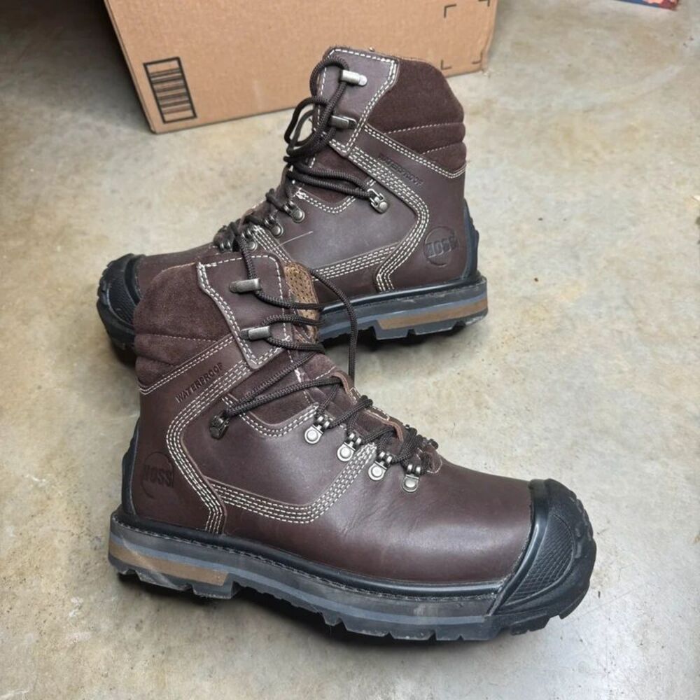Hoss Hog Composite Toe Waterproof Mens Brown Extra Wide Work Boots Menโs 9.5
